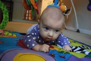 Lilly doing tummy time