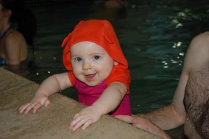 Lillys first swim lesson
